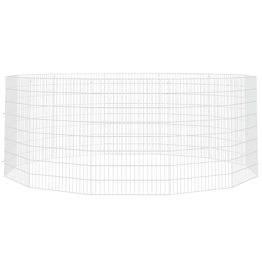 Free Range Animal Enclosure 12-Panel 54x80 cm Galvanised Iron