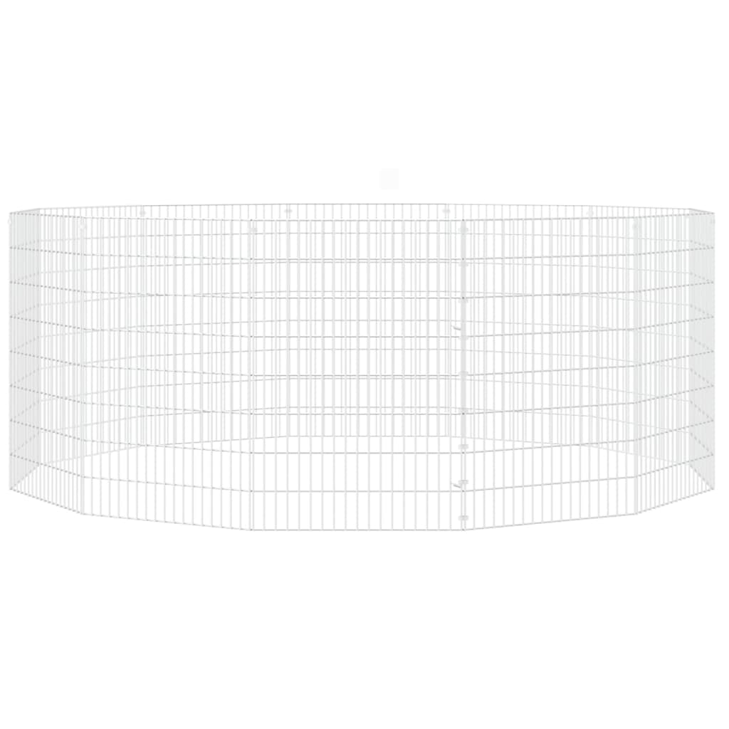 Free Range Animal Enclosure 12-Panel 54x80 cm Galvanised Iron