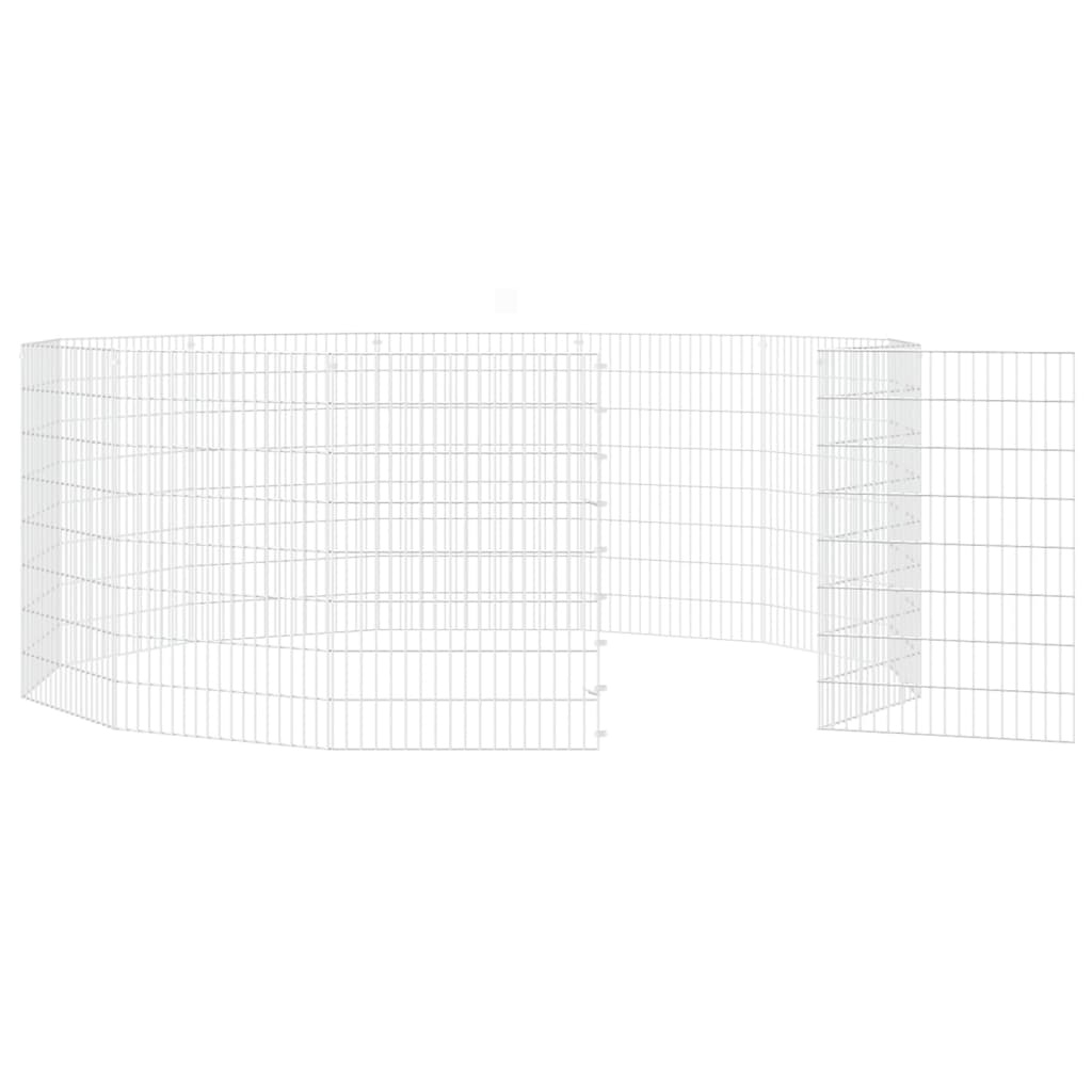 Free Range Animal Enclosure 12-Panel 54x80 cm Galvanised Iron