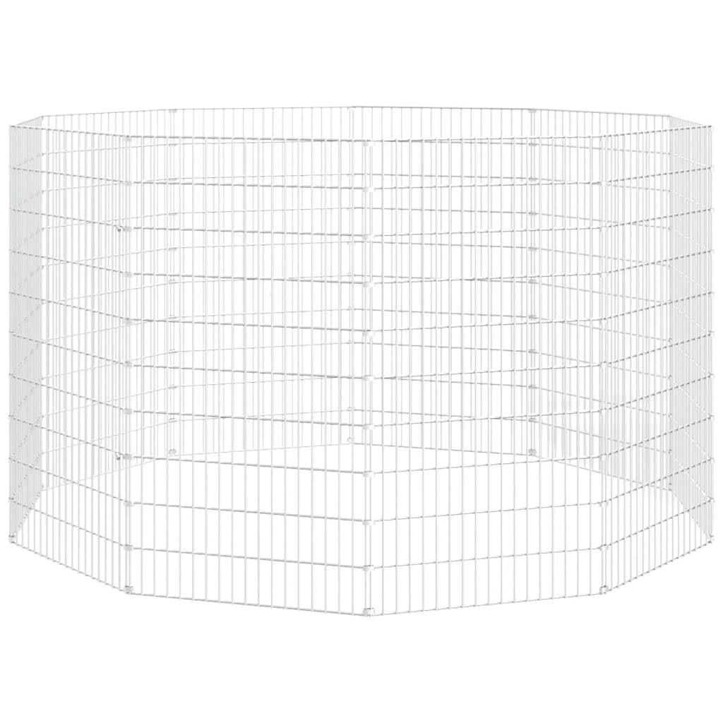 Free Range Animal Enclosure 10-Panel 54x100 cm Galvanised Iron