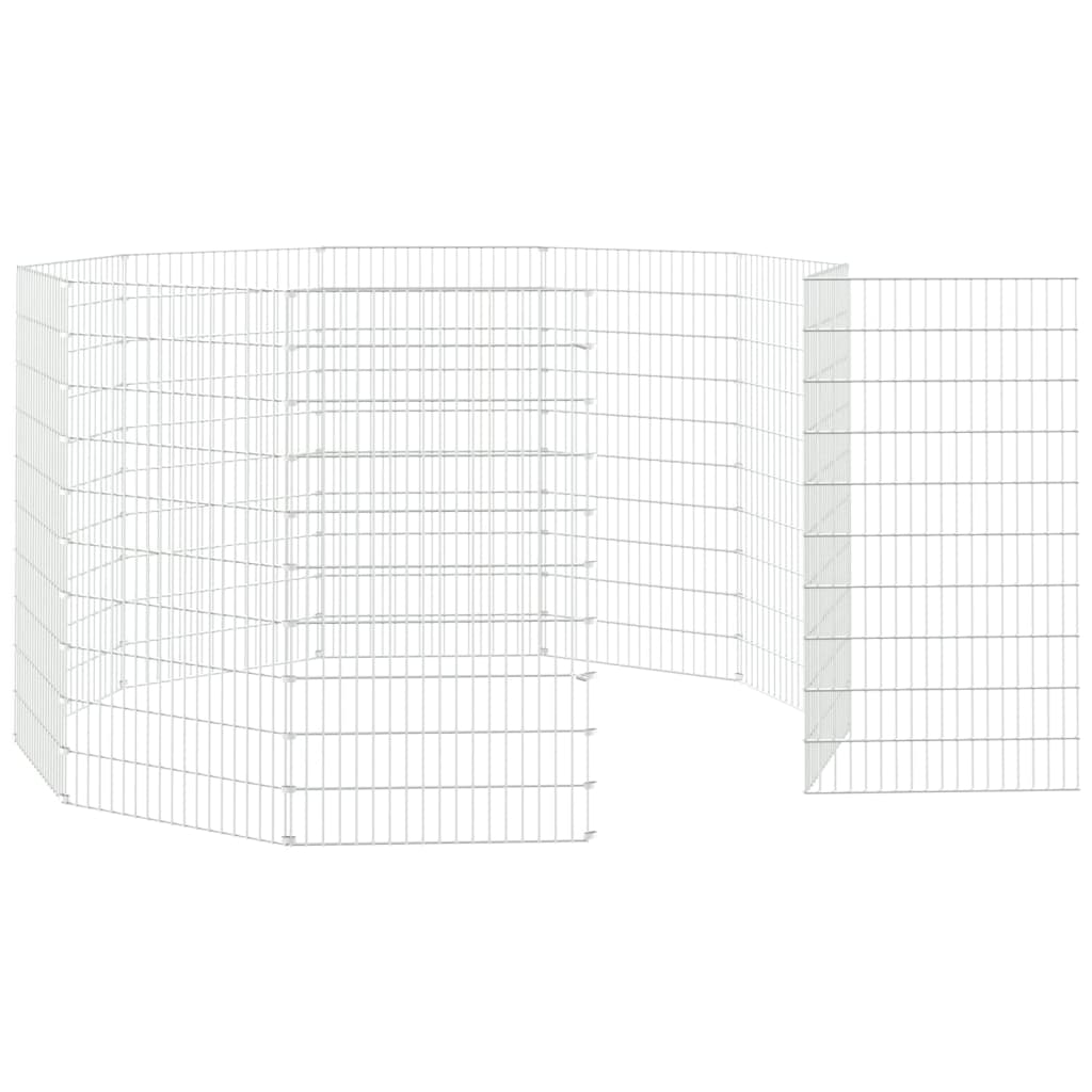 Free Range Animal Enclosure 10-Panel 54x100 cm Galvanised Iron
