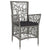3 Piece Garden Dining Set Poly Rattan Grey