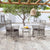 3 Piece Garden Dining Set Poly Rattan Grey