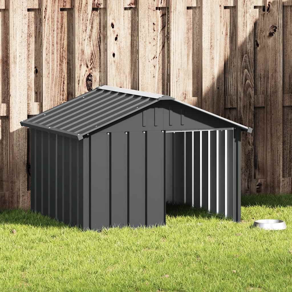 Dog House Anthracite 116.5x103x81.5 cm Galvanised Steel