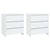 3 Piece Sideboard White Engineered Wood