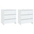 3 Piece Sideboard White Engineered Wood