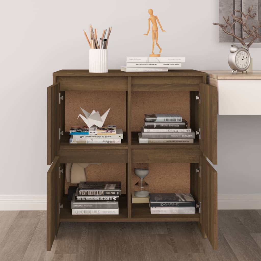 Sideboards 2 pcs Brown Oak 70x41x75 cm Engineered Wood