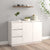 Sideboard White 111x34x75 cm Solid Wood Pine