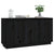 Sideboard Black 111x34x60 cm Solid Wood Pine