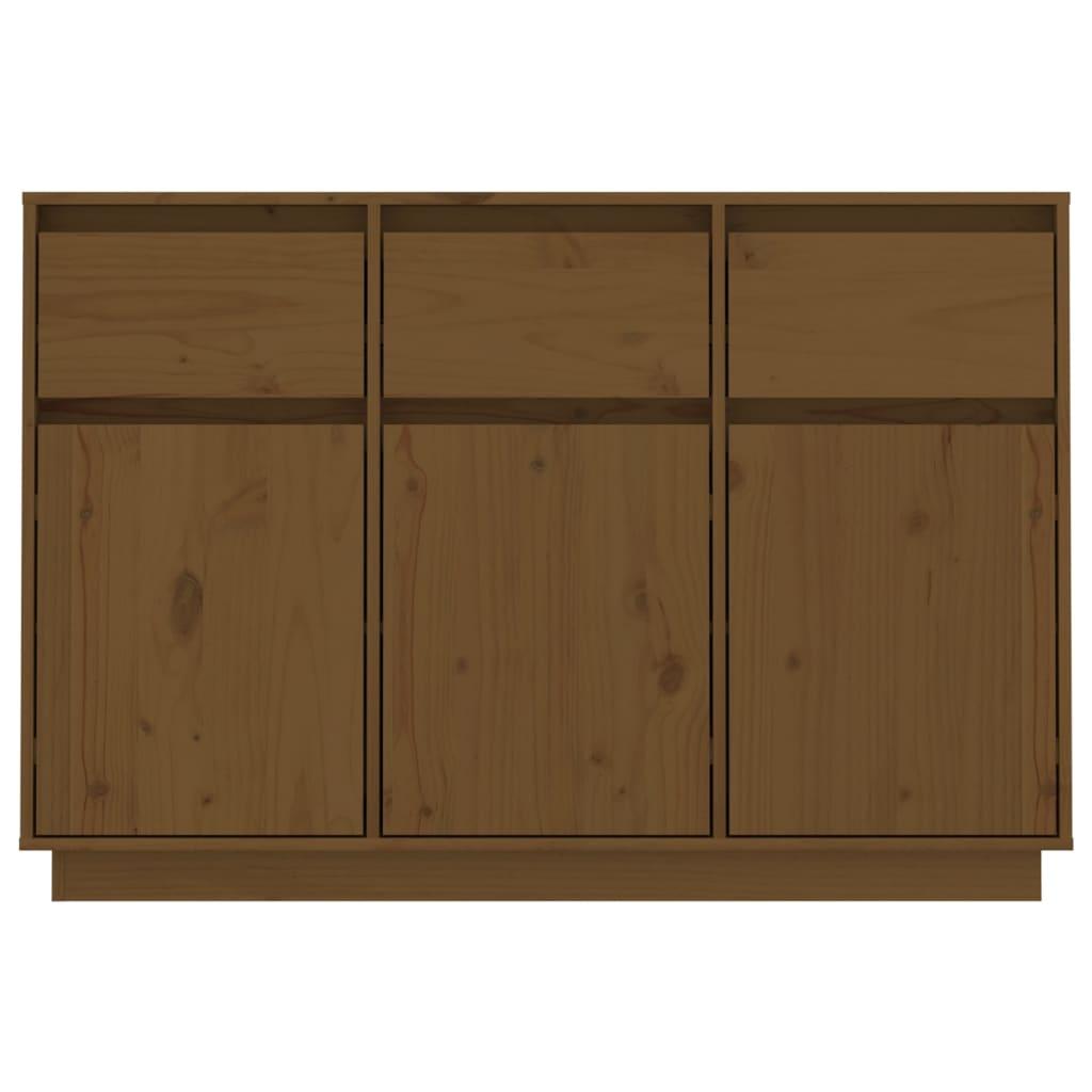 Sideboard Honey Brown 110x34x75 cm Solid Wood Pine