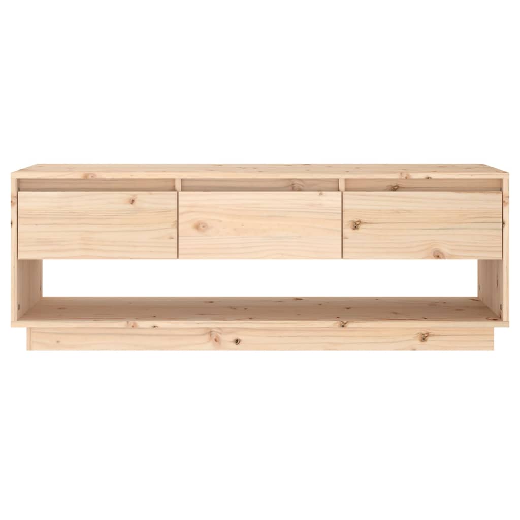 TV Cabinet 110.5x34x40 cm Solid Wood Pine