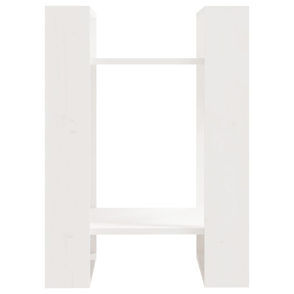 Book Cabinet/Room Divider White 41x35x57 cm Solid Wood Pine