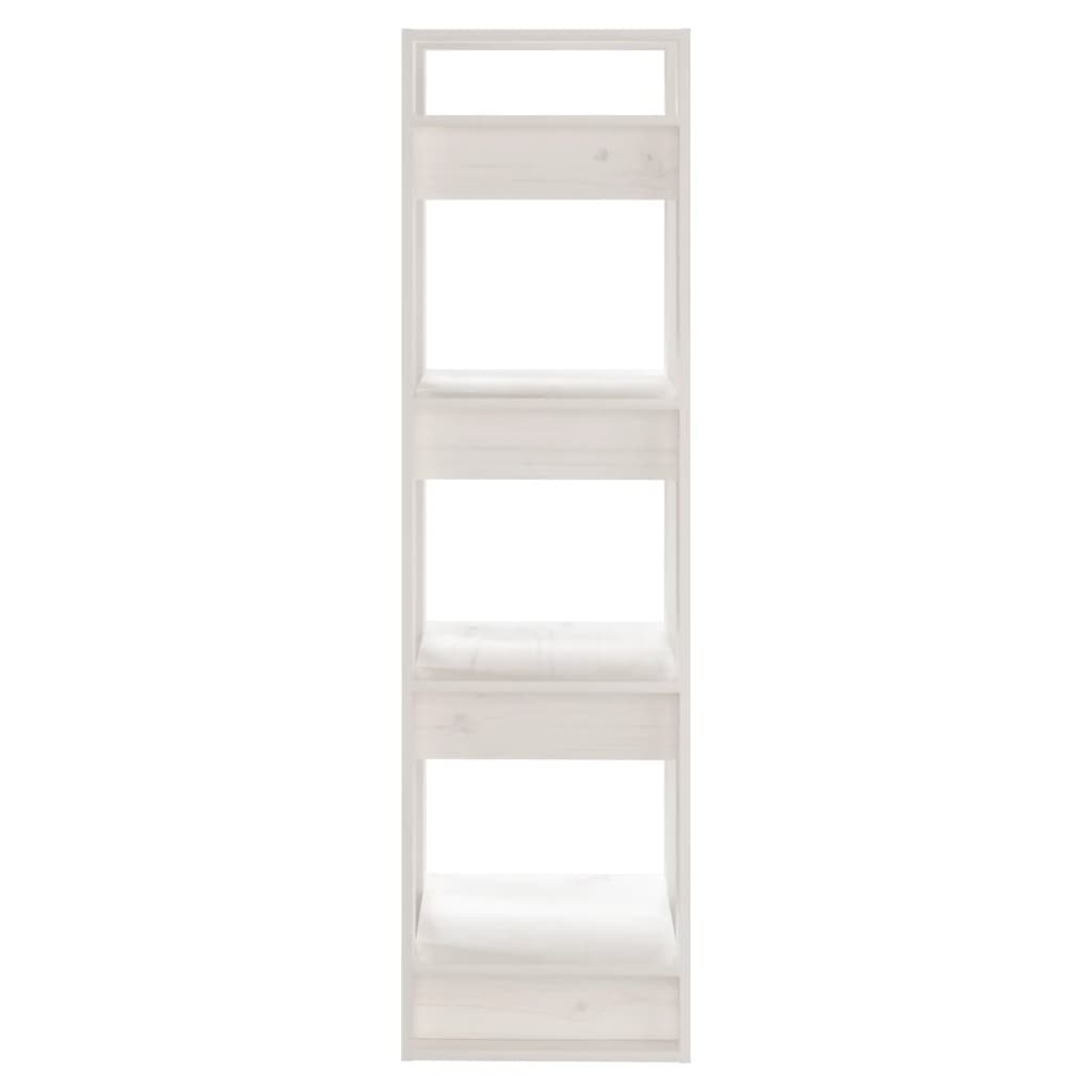 Book Cabinet/Room Divider White 41x35x125 cm Solid Wood Pine