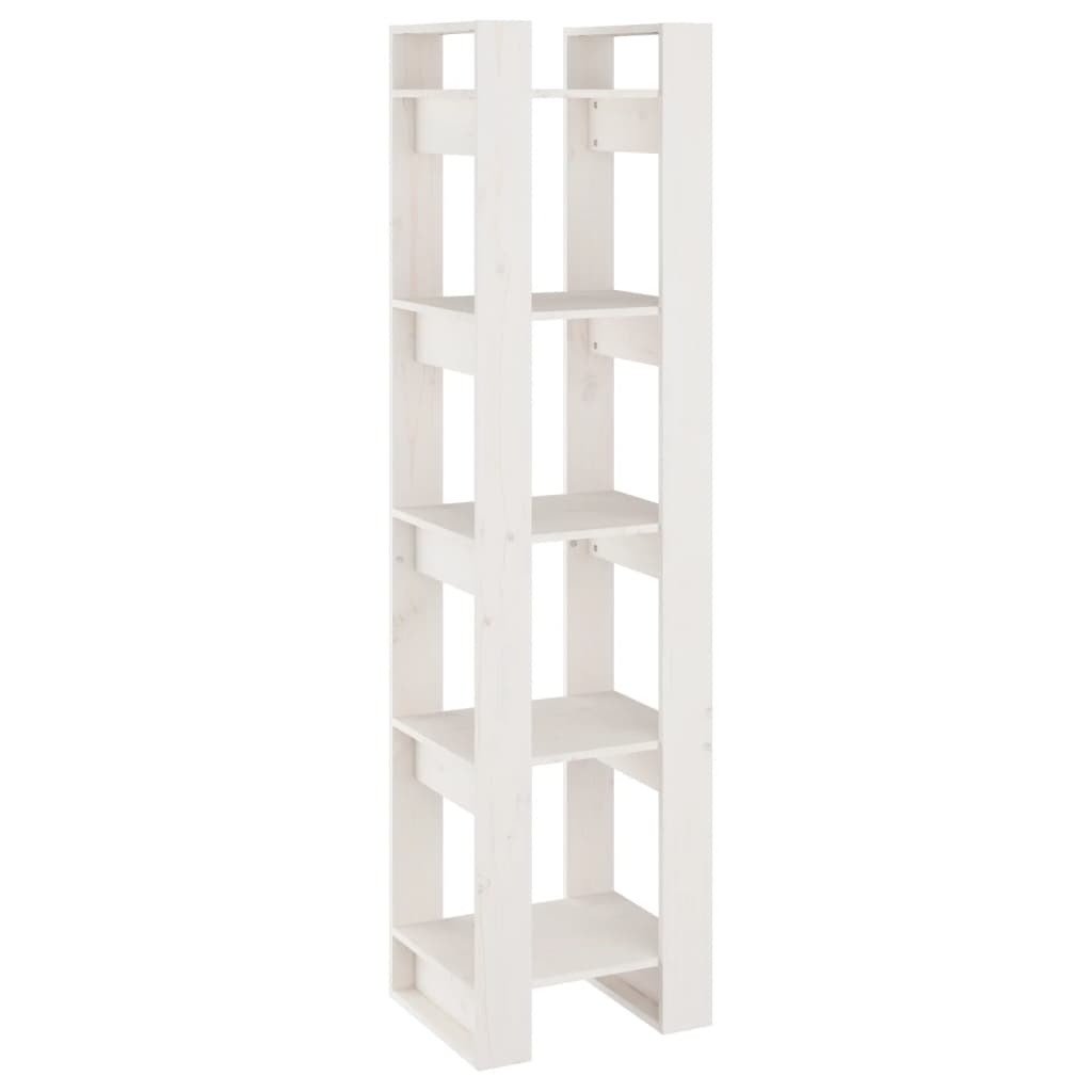 Book Cabinet/Room Divider White 41x35x160 cm Solid Wood Pine