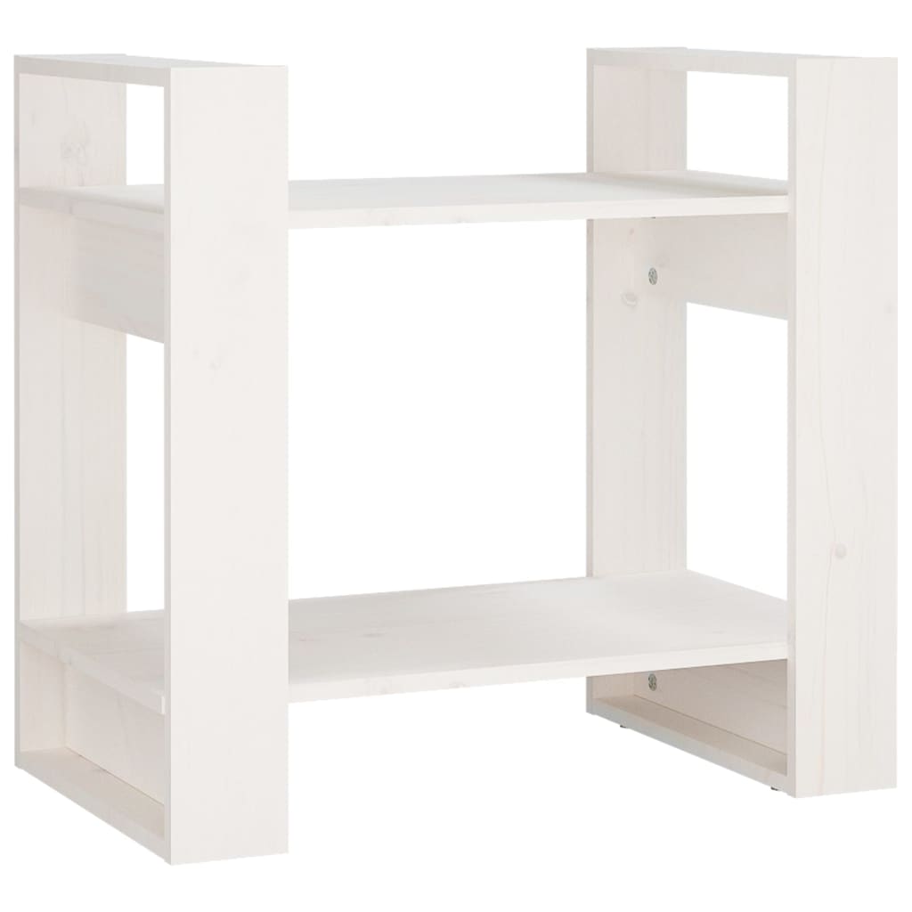 Book Cabinet/Room Divider White 60x35x57 cm Solid Wood Pine