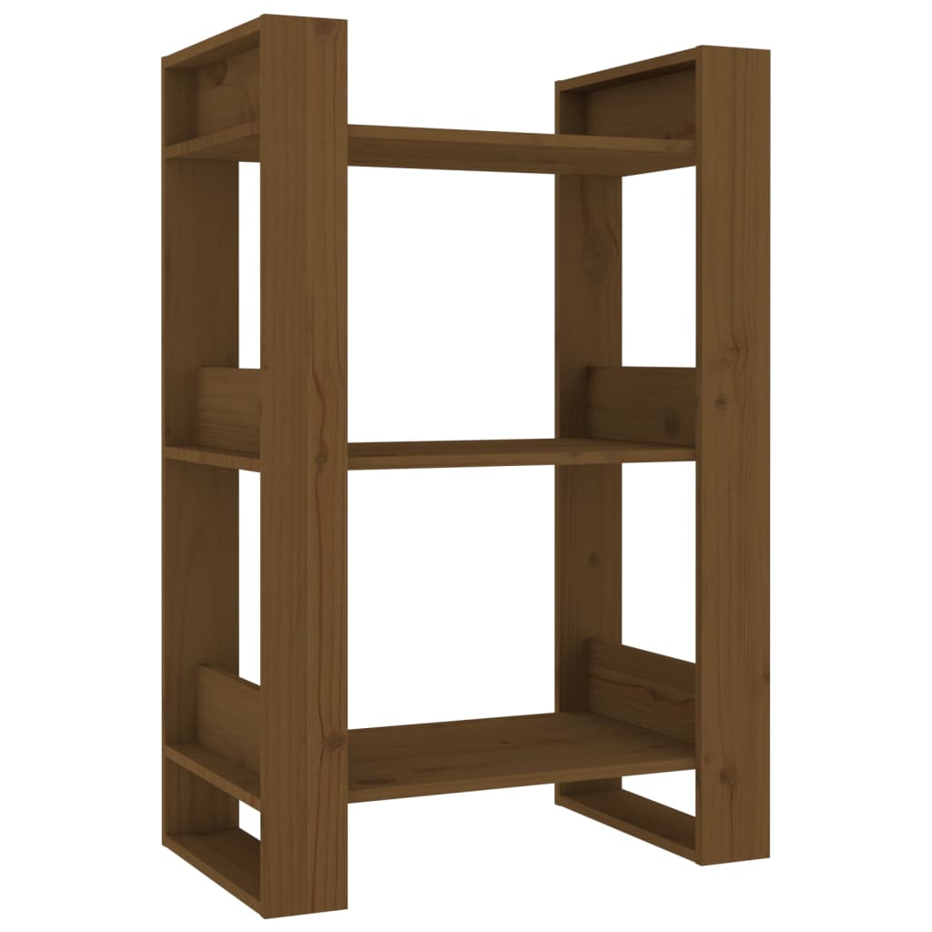 Book Cabinet/Room Divider Honey Brown 60x35x91 cm Solid Wood