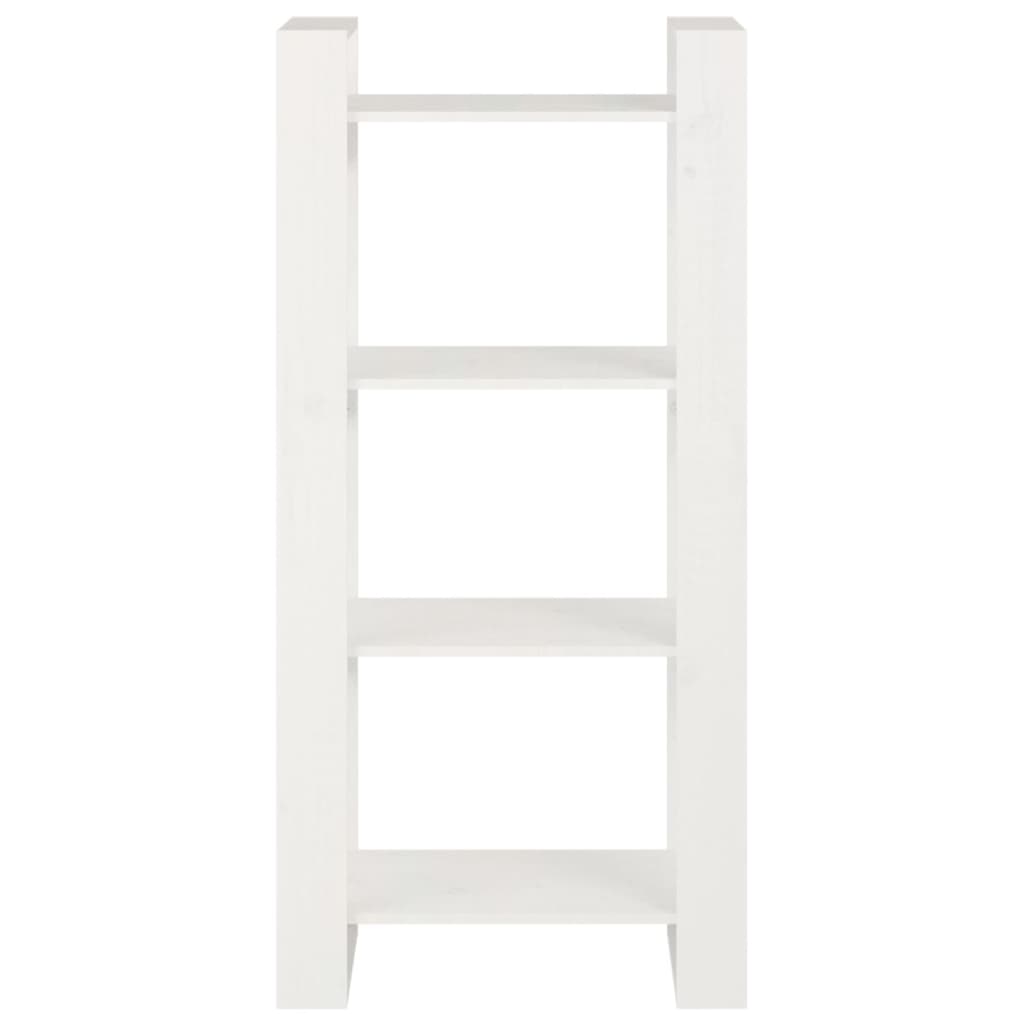 Book Cabinet/Room Divider White 60x35x125 cm Solid Wood