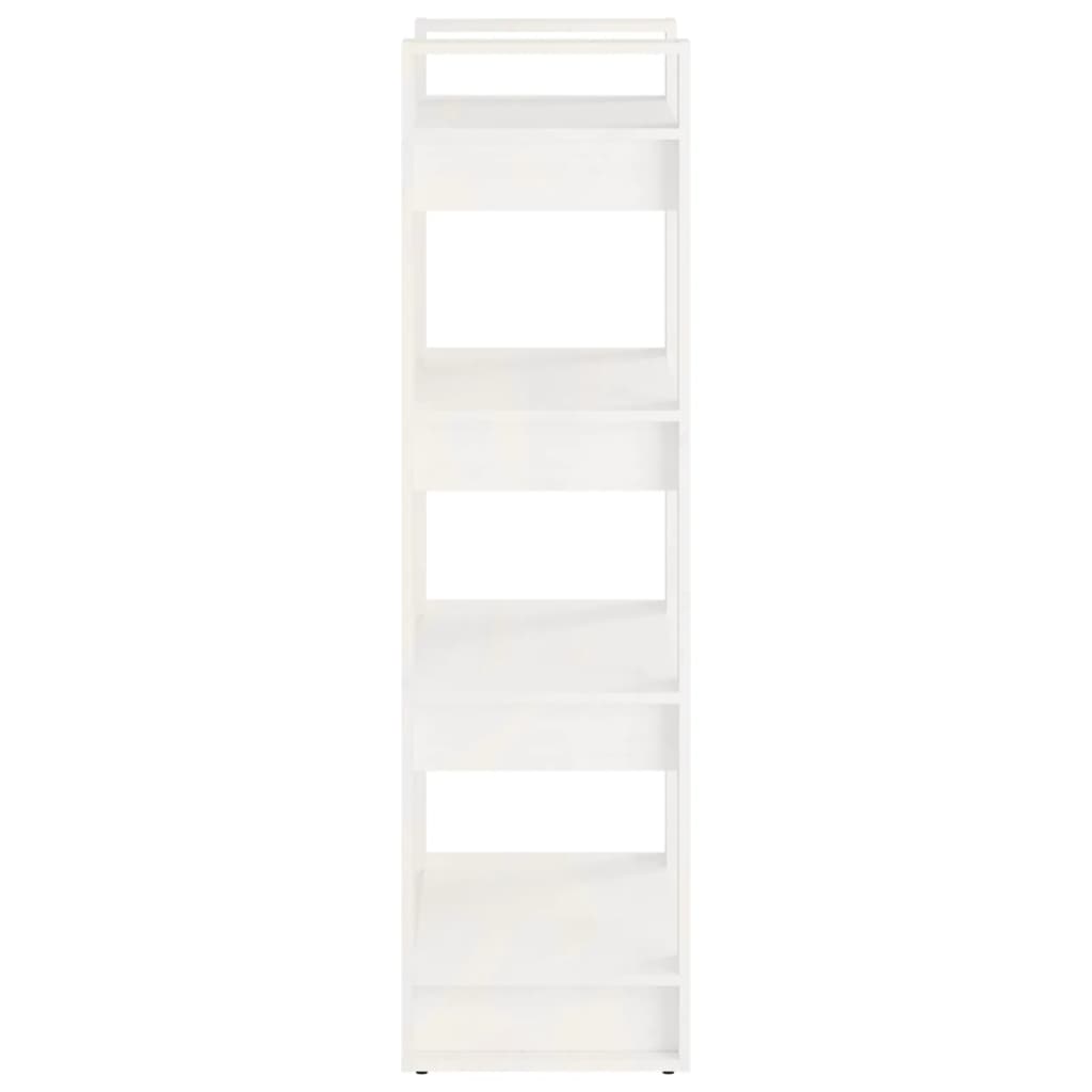 Book Cabinet/Room Divider White 60x35x125 cm Solid Wood