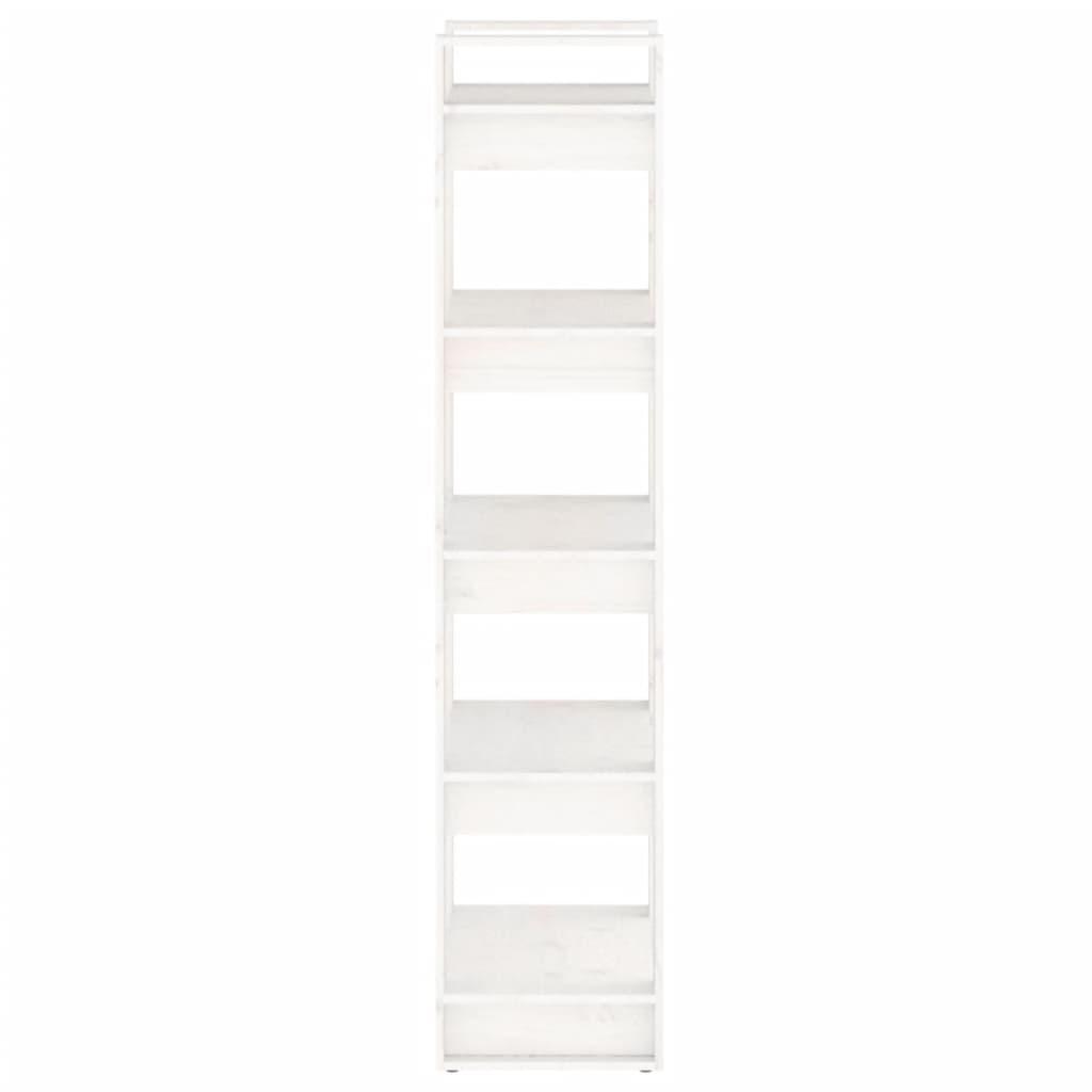 Book Cabinet/Room Divider White 60x35x160 cm Solid Wood