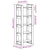 Book Cabinet/Room Divider White 60x35x160 cm Solid Wood