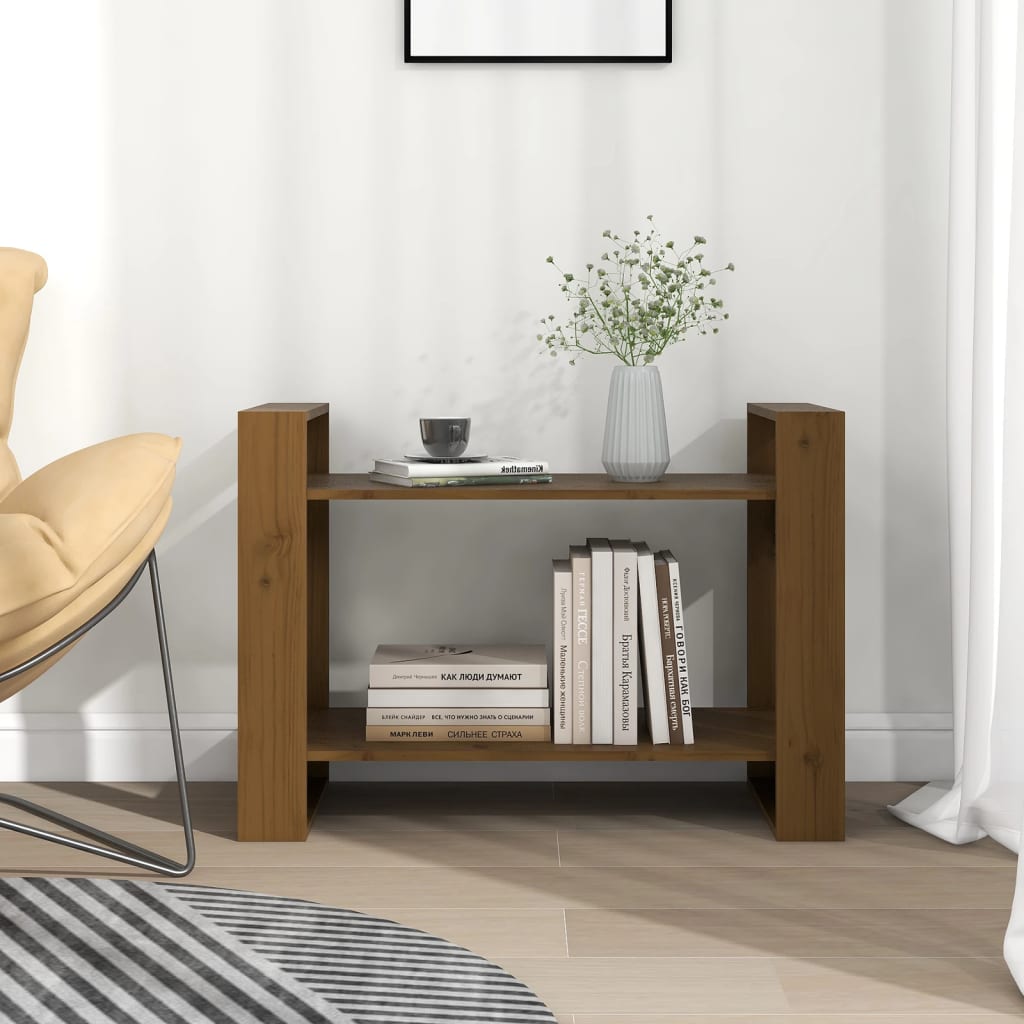 Book Cabinet/Room Divider Honey Brown 80x35x56.5 cm Solid Wood