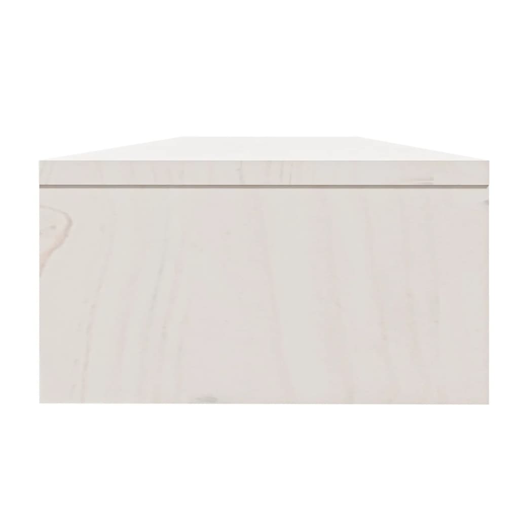 Monitor Stand White 100x24x13 cm Solid Wood Pine