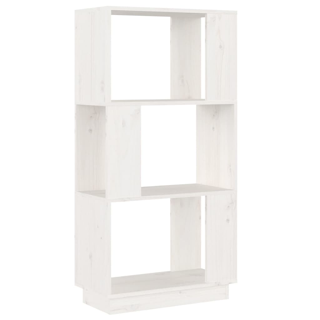 Book Cabinet/Room Divider White 51x25x101 cm Solid Wood Pine