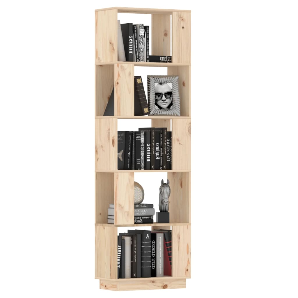 Book Cabinet/Room Divider 51x25x163.5 cm Solid Wood Pine