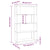 Book Cabinet/Room Divider 80x25x132 cm Solid Wood Pine