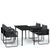5 Piece Garden Dining Set Black