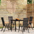 5 Piece Garden Dining Set Black
