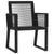 3 Piece Garden Dining Set Black