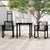 3 Piece Garden Dining Set Black