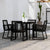 5 Piece Garden Dining Set Black