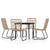 5 Piece Garden Dining Set Oak