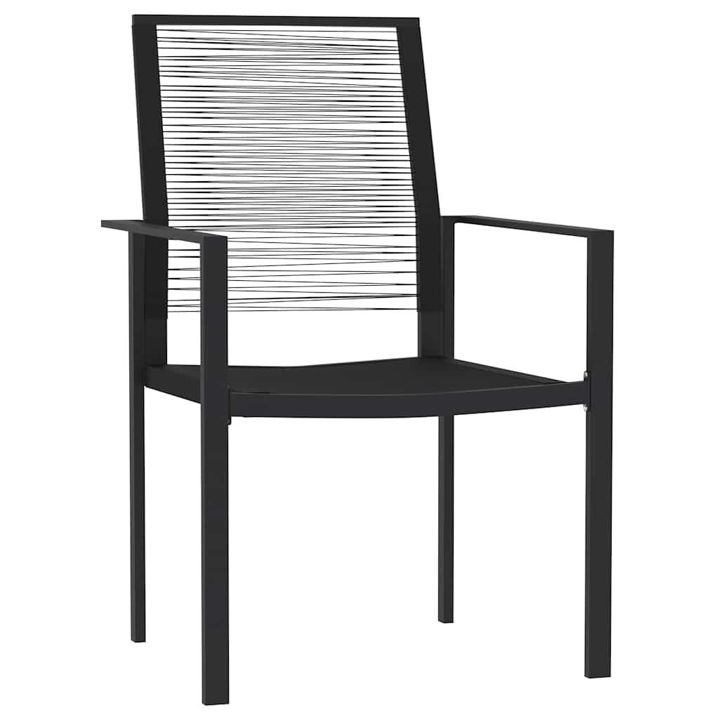 3 Piece Garden Dining Set Black