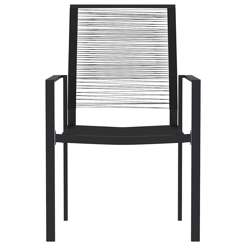 3 Piece Garden Dining Set Black