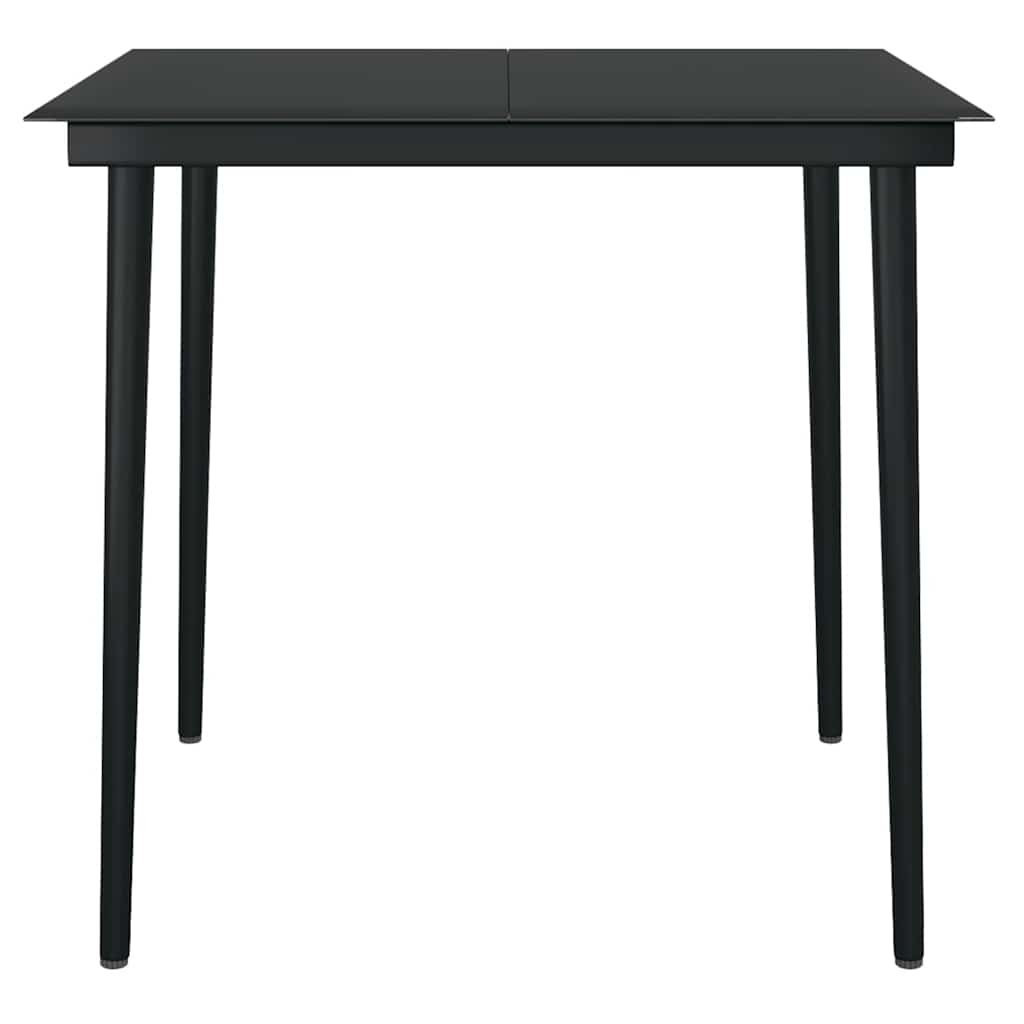 3 Piece Garden Dining Set Black