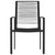 5 Piece Garden Dining Set Black