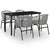 5 Piece Garden Dining Set Grey