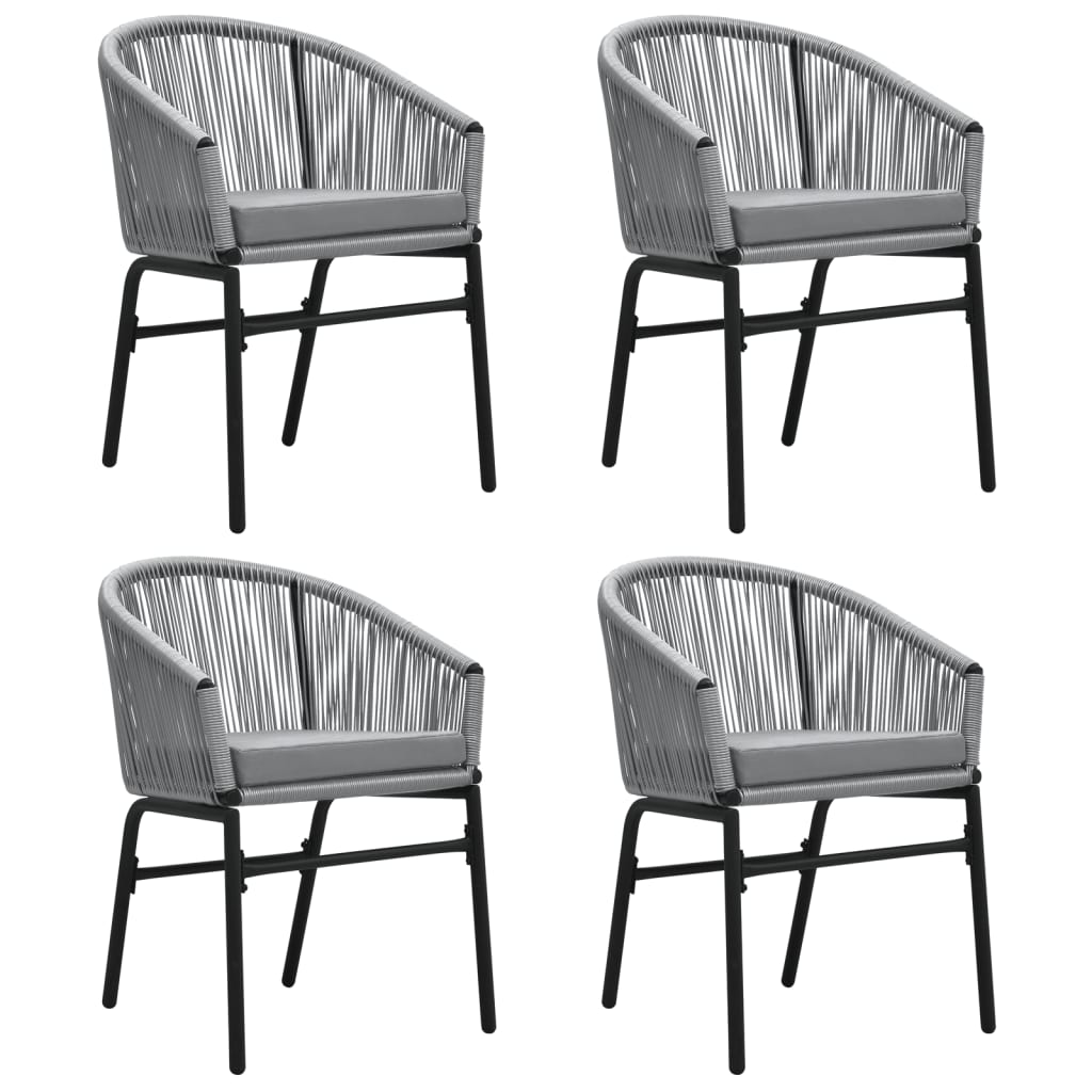 5 Piece Garden Dining Set Grey