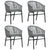 5 Piece Garden Dining Set Grey