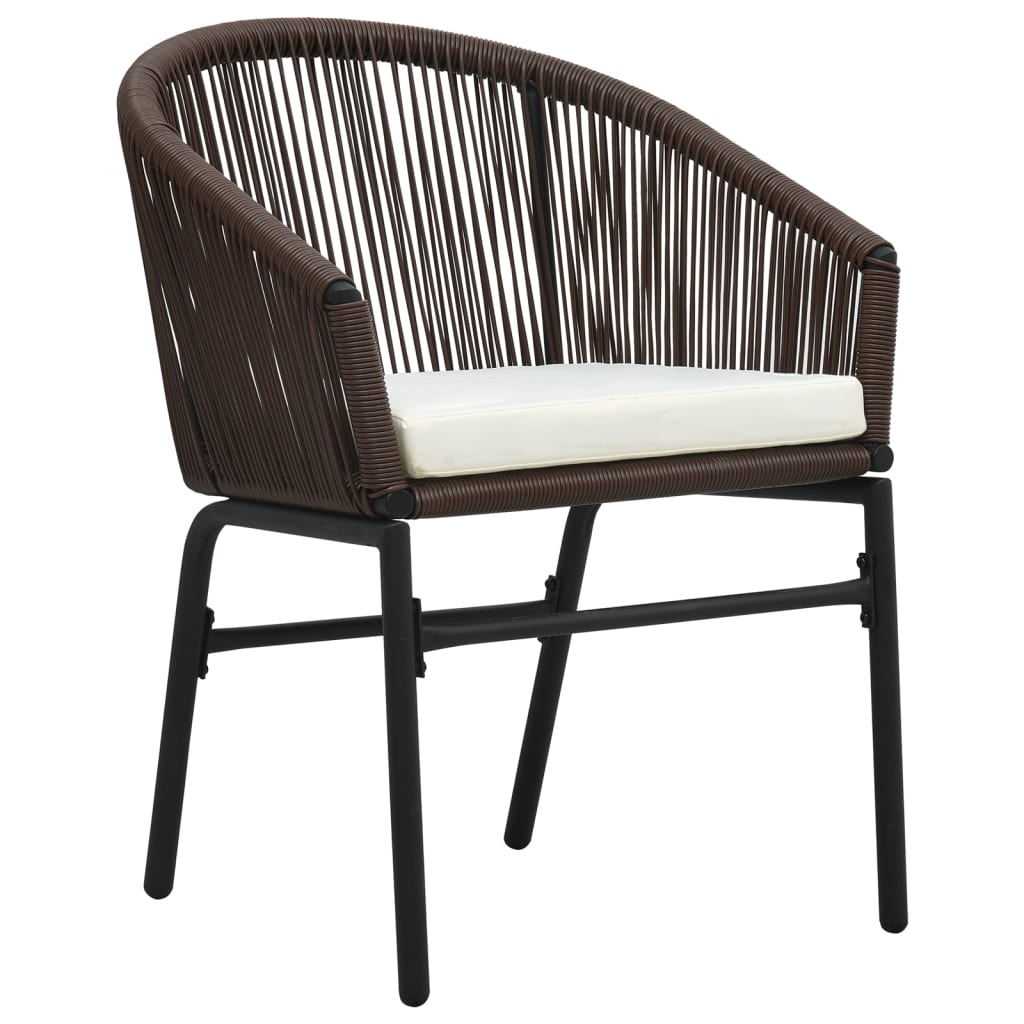 5 Piece Garden Dining Set Brown