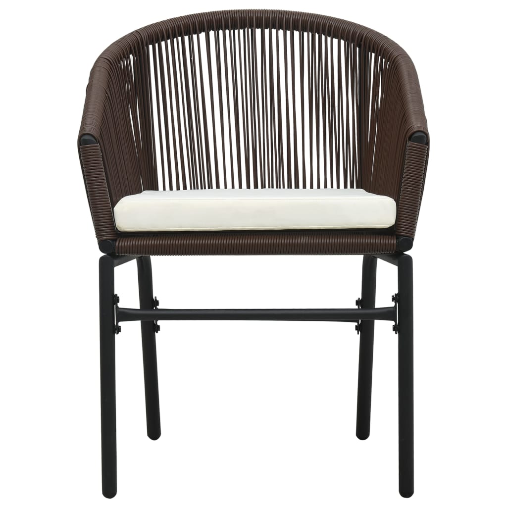 5 Piece Garden Dining Set Brown