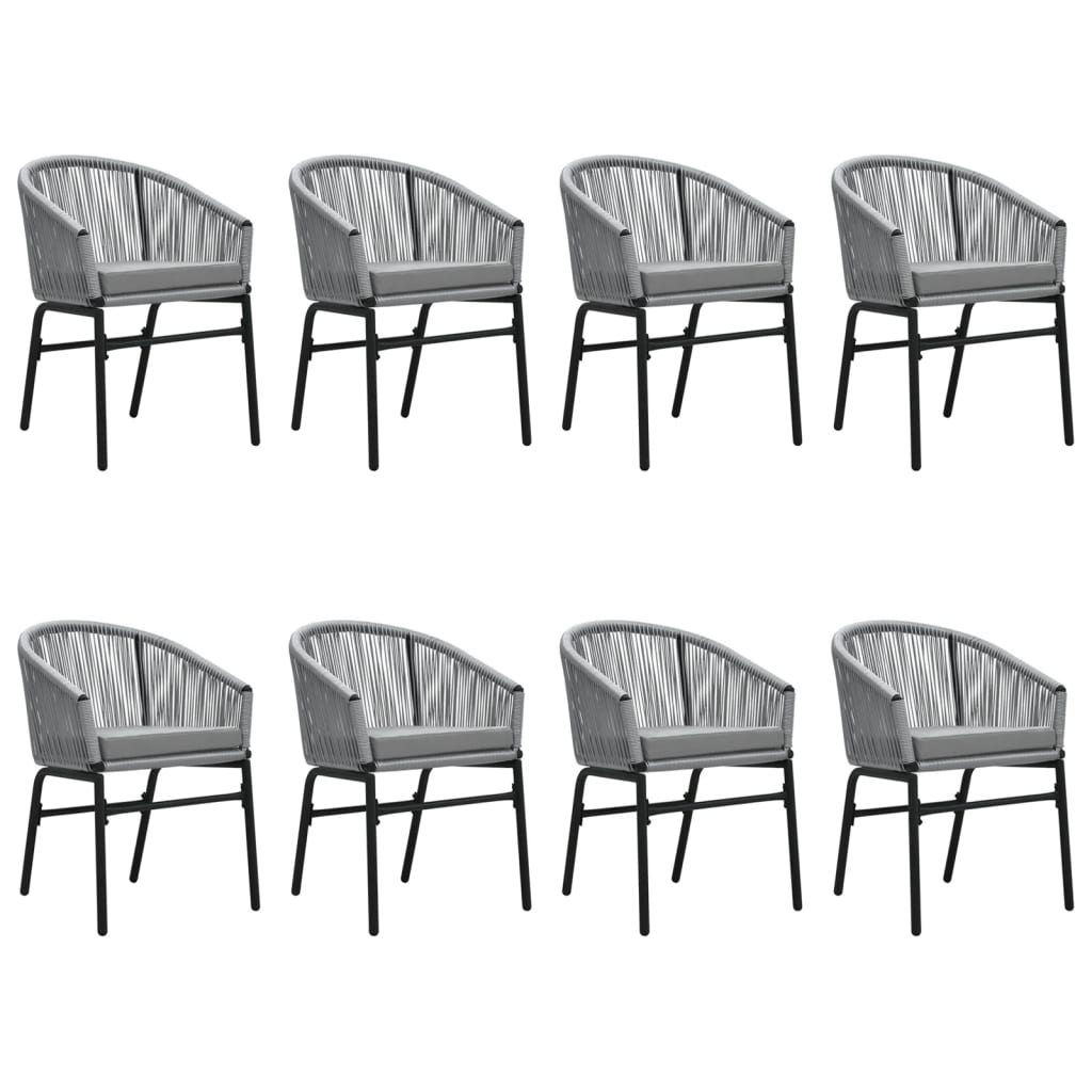 9 Piece Garden Dining Set Anthracite