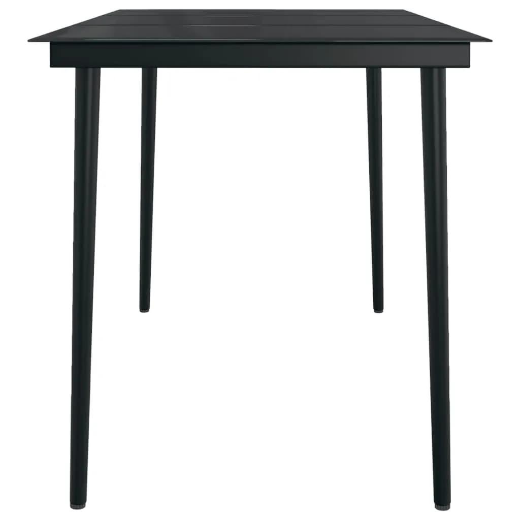 5 Piece Garden Dining Set Black