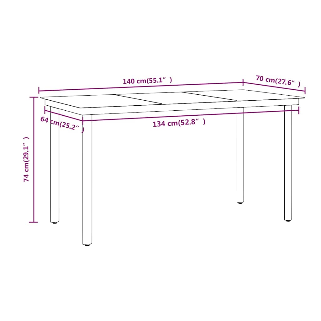 7 Piece Garden Dining Set with Cushions Grey and Black