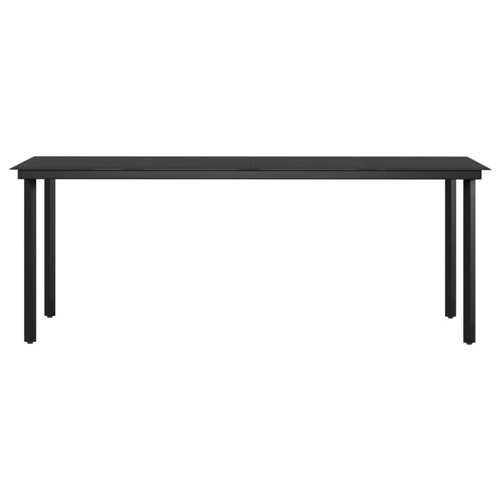 9 Piece Garden Dining Set with Cushions Grey and Black