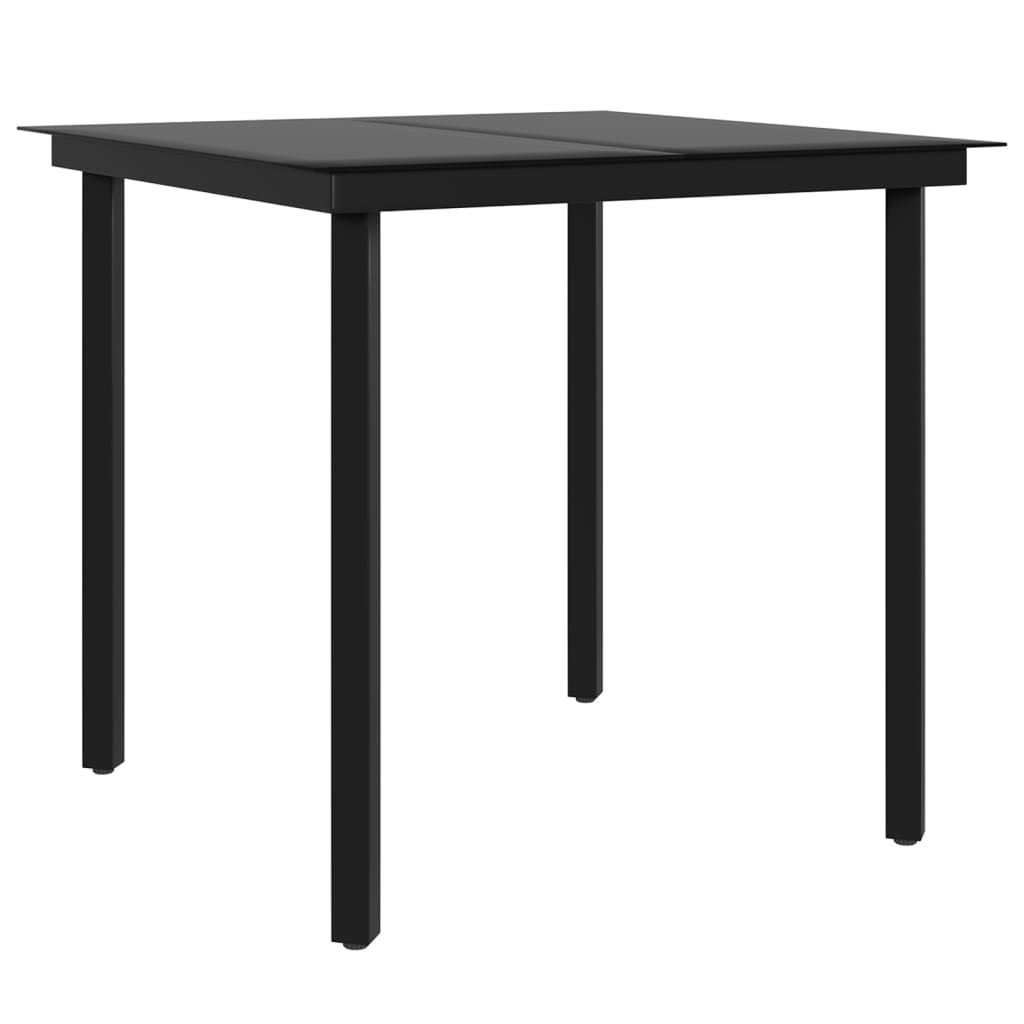3 Piece Garden Dining Set with Cushions Beige and Black