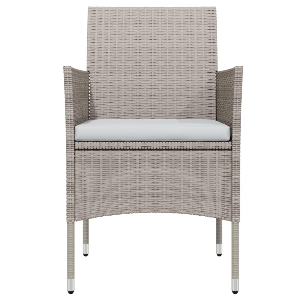 9 Piece Garden Dining Set with Cushions Beige and Black